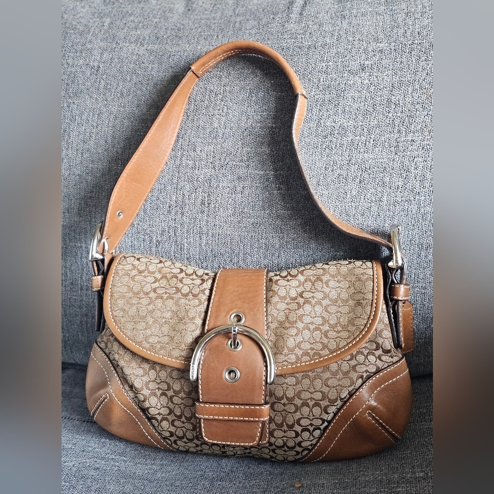 Vintage Coach Y2K SoHo Jacquard Demi Flap Shoulder Bag
